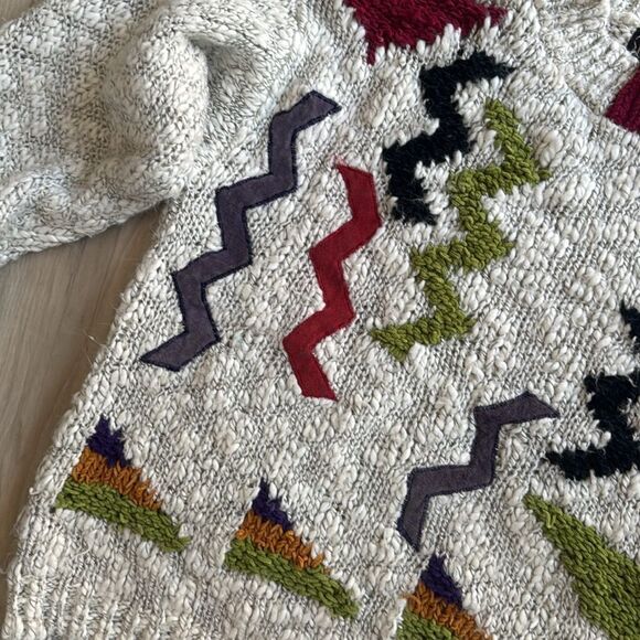 Street Scenes Retro Vintage 90’s Chunky Knit Sweater Size Medium - Picture 3 of 5